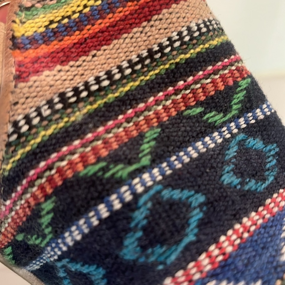 ROPER MIKA SOUTHWEST TAPESTRY SLINGBACK PEEP TOE BLOCK HEEL SANDALS - Picture 7 of 13